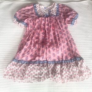 Old Navy short sleeve boho pink print dress XL
